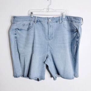 NWT NYDJ Ella Denim Shorts Blue Plus Size 28W  8.5" Casual Stretch Summer